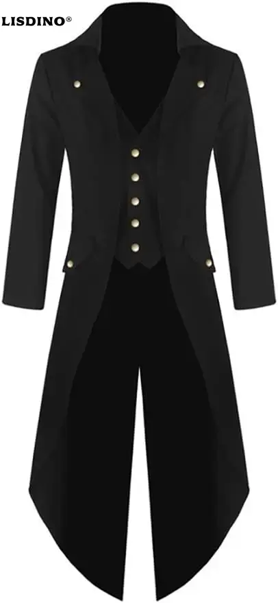 Vintage Trench Coat - Jaket Steampunk Gothic Pria Model Victorian
