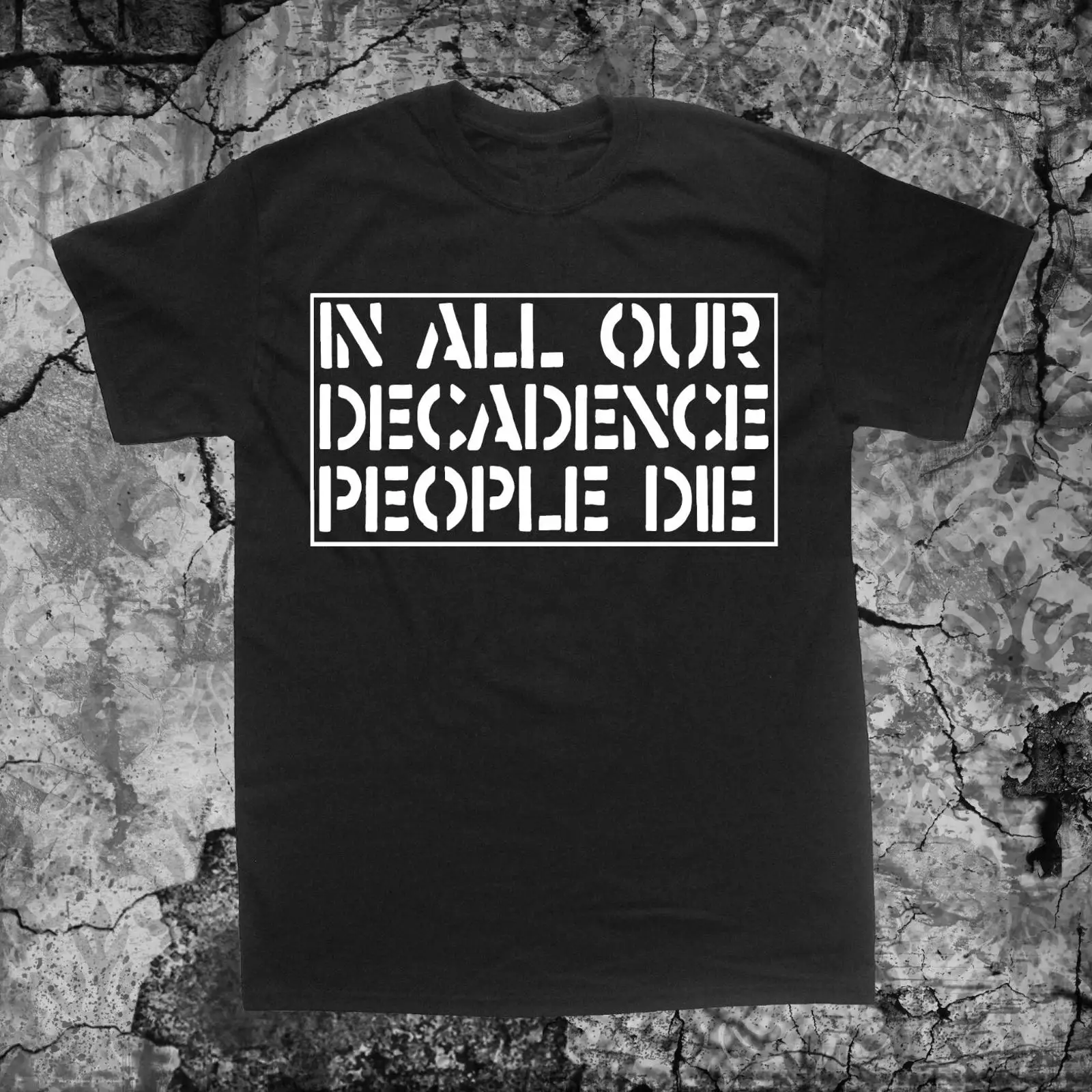 Vintage Fashion Victim - Kaos Crass Decadence, Gambar Korban Pernafasan