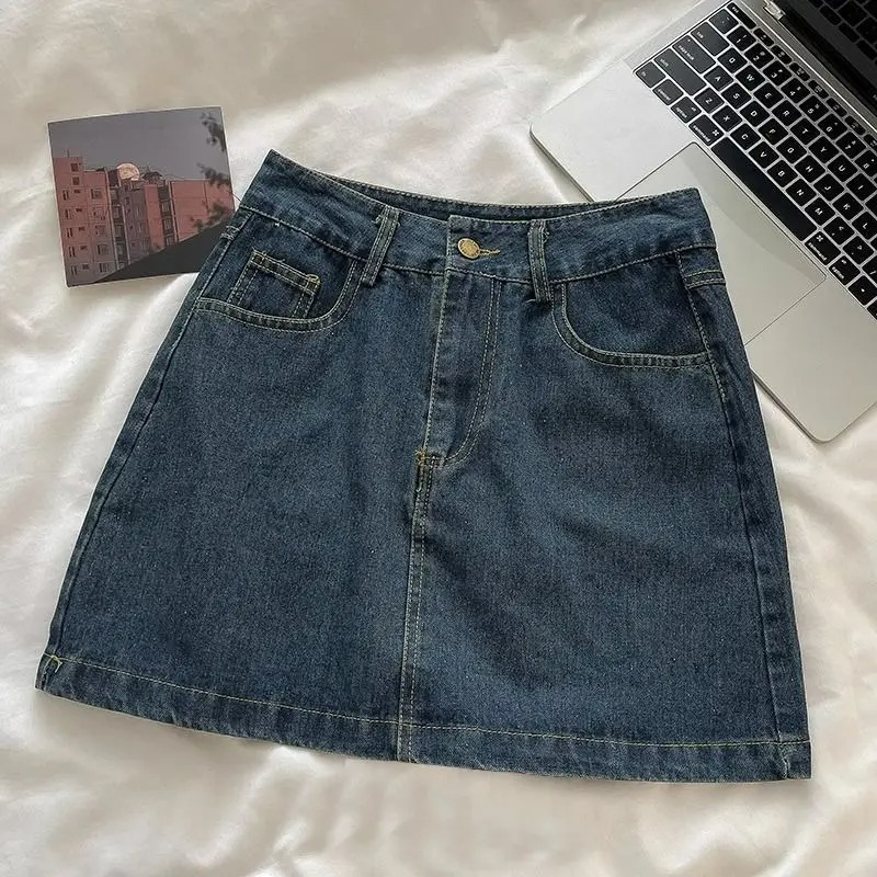 Vintage Fashion - Set Rok Denim Y2K: Jaket Kancing