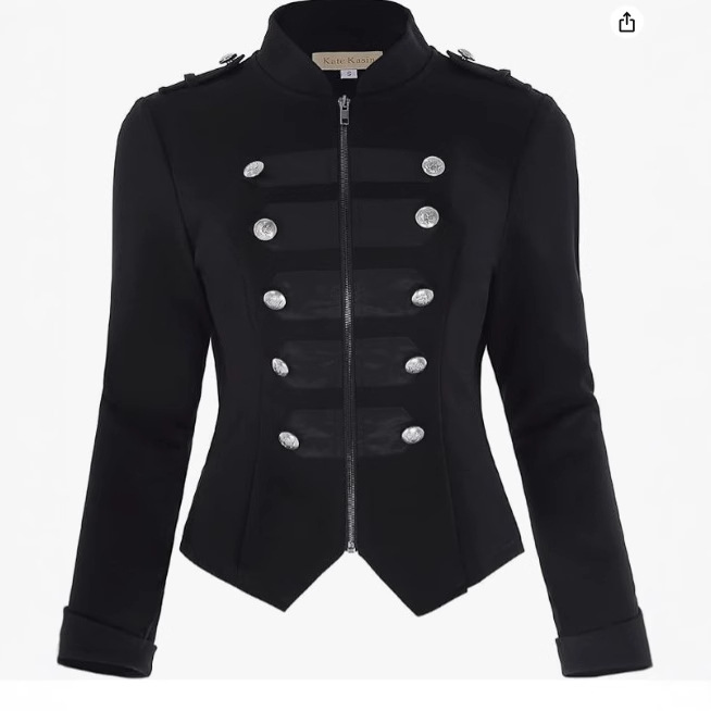 Vintage Trench Coat - Jaket Punk Gotik Wanita Slim Fit