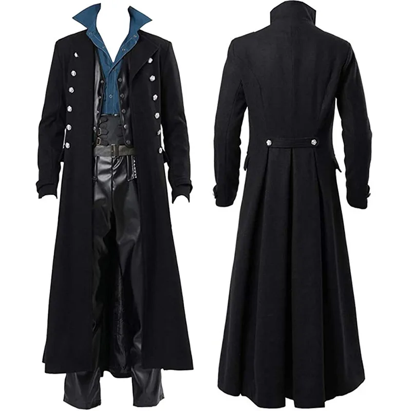 Kostum Bajak Laut Pria Abad Pe - Vintage Trench Coat ulasan dan harga