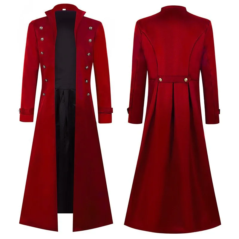 Kostum Bajak Laut Pria Abad Pe - Vintage Trench Coat ulasan dan harga