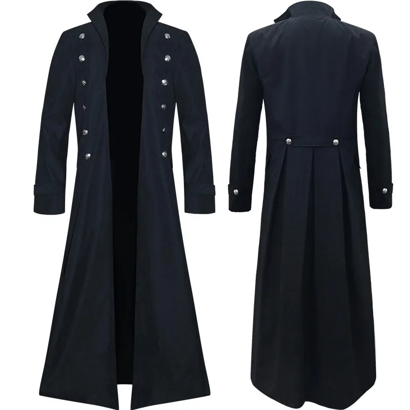 Jaket Punk Gaya Inggris Pria A - Vintage Trench Coat ulasan dan harga