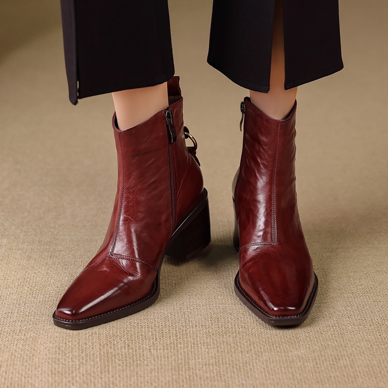 Sepatu Bot Wanita Kulit Model  - Vintage Fashion And Design ulasan dan harga