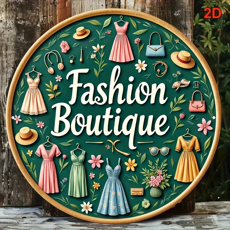 Papan Dinding Logam Gaya Vinta - Vintage Fashion Store ulasan dan harga