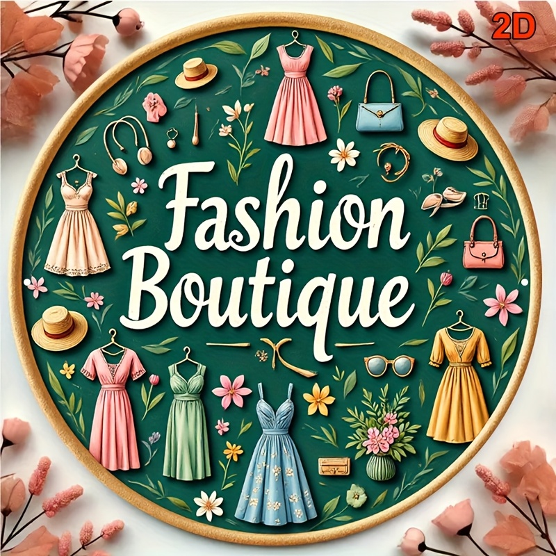 Papan Dinding Logam Gaya Vinta - Vintage Fashion Store ulasan dan harga