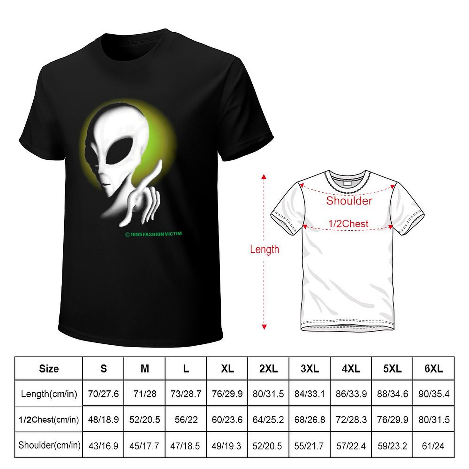 1995 ALIEN Kaos Vintage Glow I - Vintage Fashion Victim ulasan dan harga
