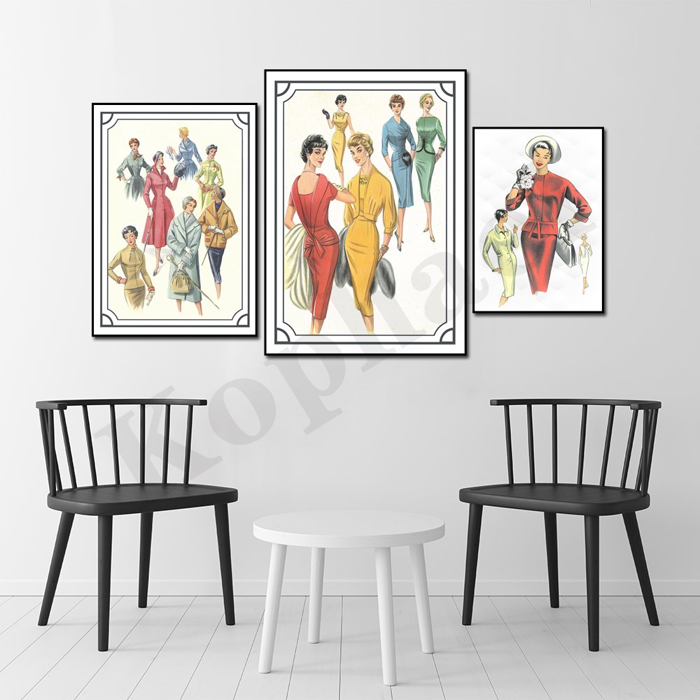 1959 wanita Fashion Sketsa pen - Vintage Fashion Magazine Covers ulasan dan harga
