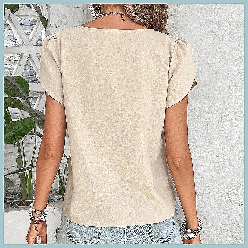 Blus Warna Solid Vintage Musim - Vintage Fashion ulasan dan harga